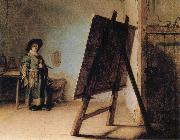 REMBRANDT Harmenszoon van Rijn The Artist in his Studio oil painting artist